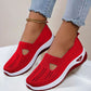 Breathable Slip On Shoes with Orthopedic Footbed and Textured Outsole Grip
