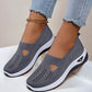 Breathable Slip On Shoes with Orthopedic Footbed and Textured Outsole Grip