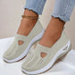 Breathable Slip On Shoes with Orthopedic Footbed and Textured Outsole Grip