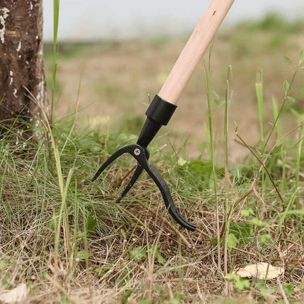 Four Claw Weed Puller with Detachable Head and Ergonomic Grip for Standing Operation