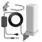 Outdoor HDTV Antenna with 460 Mile Reception and Signal Amplifier, 360 Degree Omnidirectional