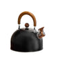Stovetop Whistling Kettle with Insulated Handle and Even Heat Base for All Stovetops