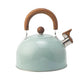 Stovetop Whistling Kettle with Insulated Handle and Even Heat Base for All Stovetops