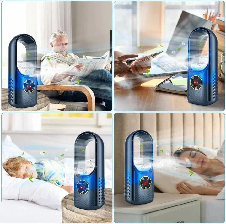 Portable Air Conditioner with Bladeless Cooling and Quiet Operation for Bedrooms