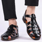 Men's Open Toe Sandals with Adjustable Buckle Straps and Ergonomic Footbed