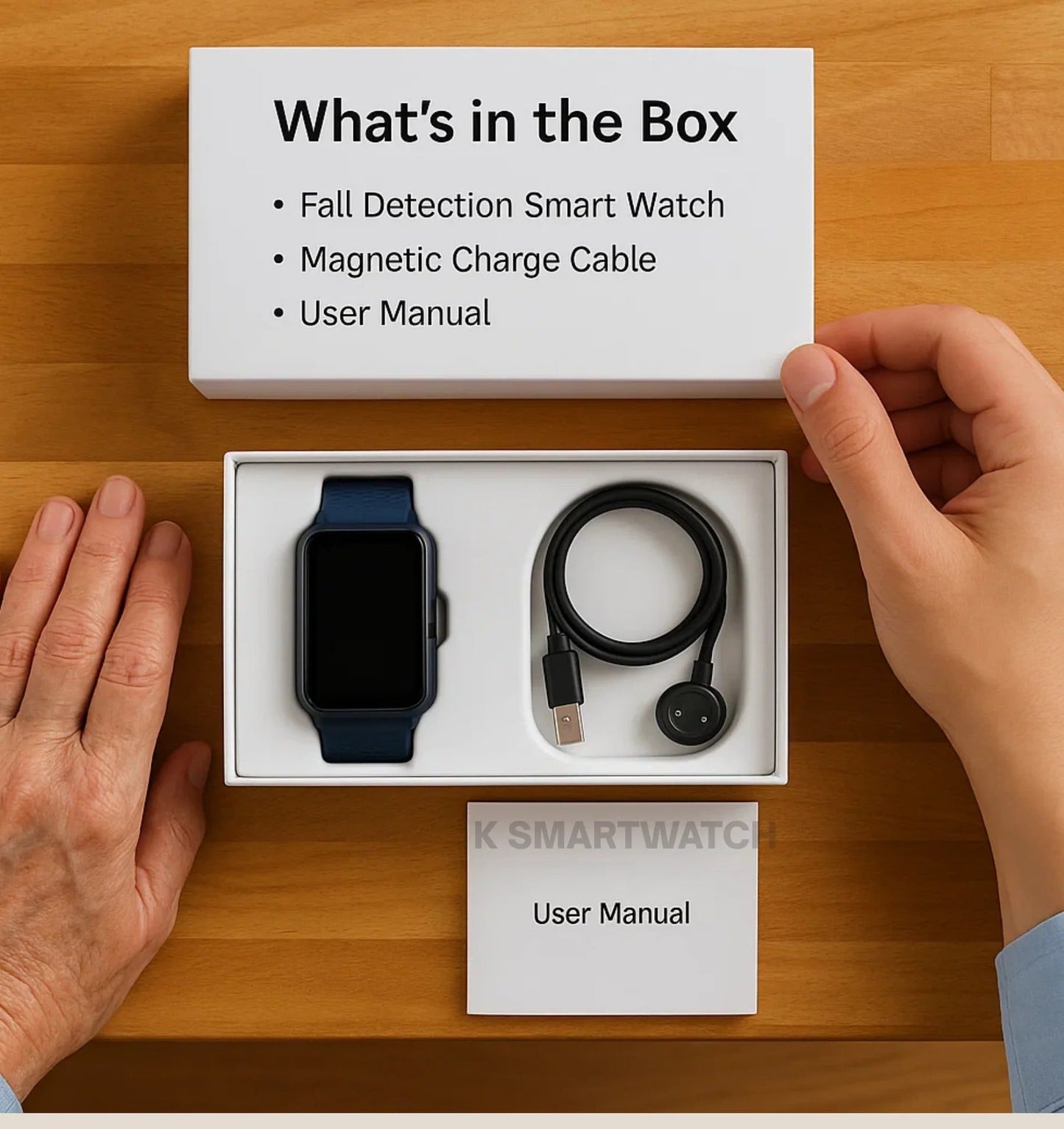 Medical Alert Smartwatch with Automatic Fall Detection and GPS Tracking, 48-Hour Battery