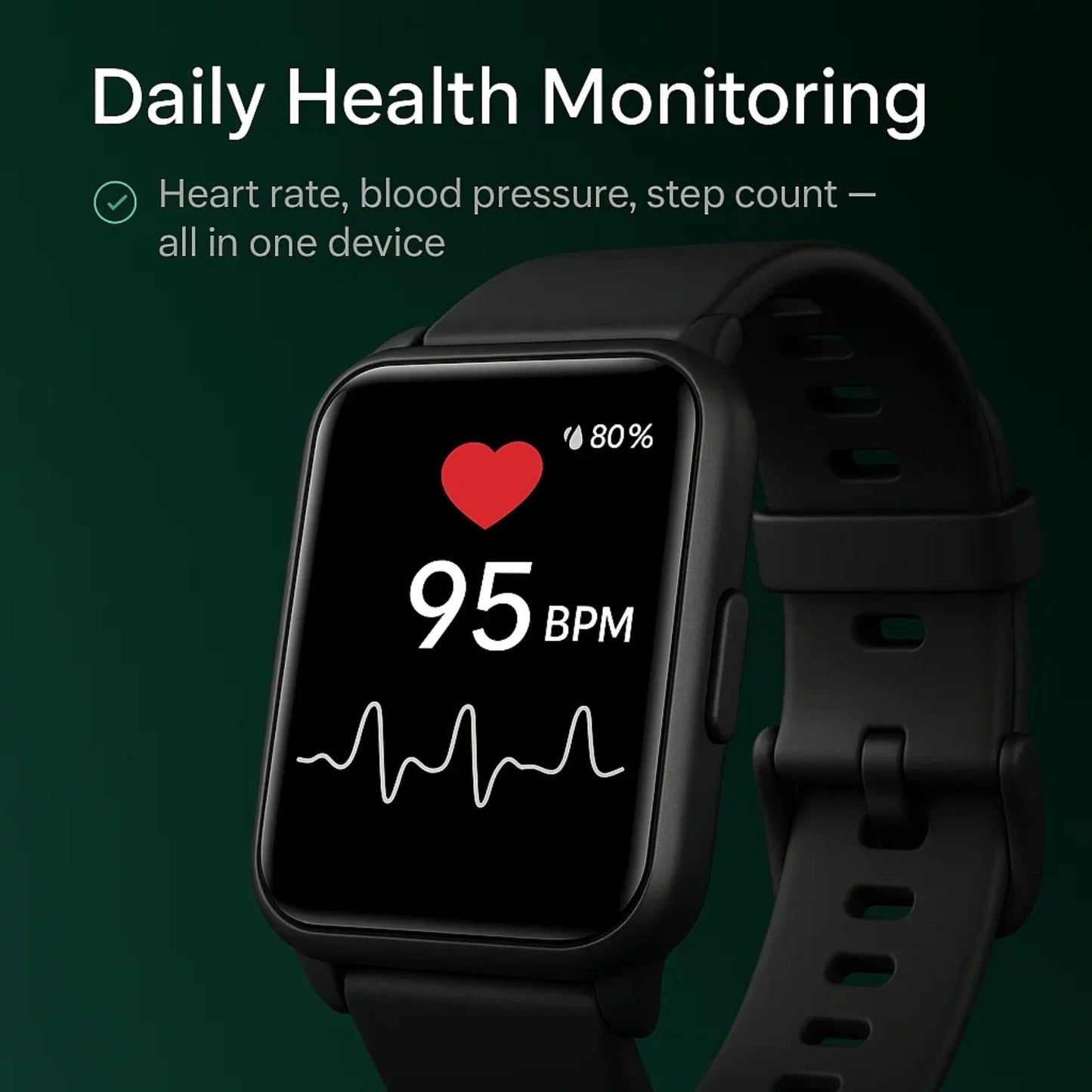 Medical Alert Smartwatch with Automatic Fall Detection and GPS Tracking, 48-Hour Battery