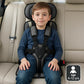 Portable Child Travel Seat with Five-Point Harness and Foldable Design, Ages 1-14