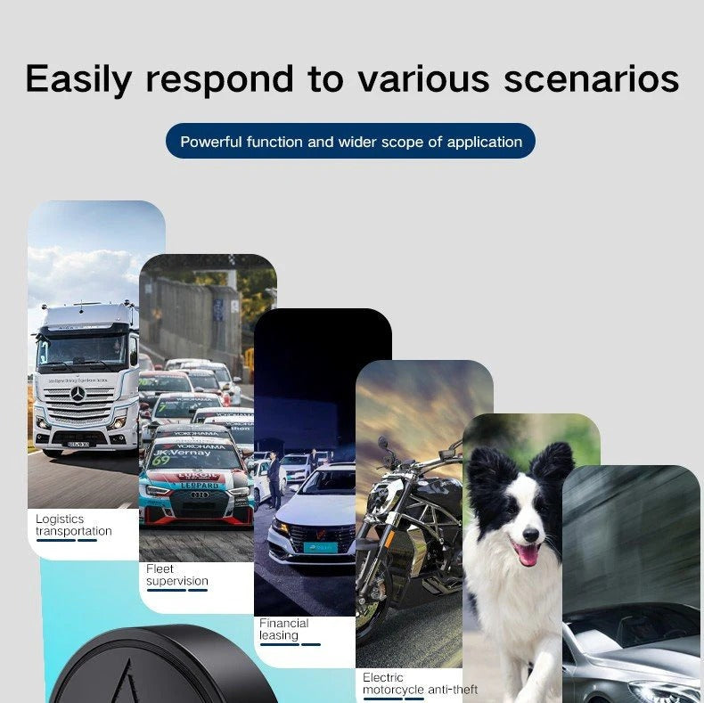 Magnetic GPS Tracker with 30-Day Battery and 4G Tracking, Water-Resistant Design