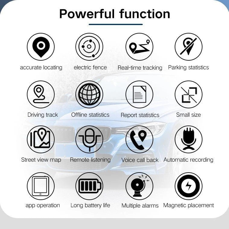 Magnetic GPS Tracker with 30-Day Battery and 4G Tracking, Water-Resistant Design