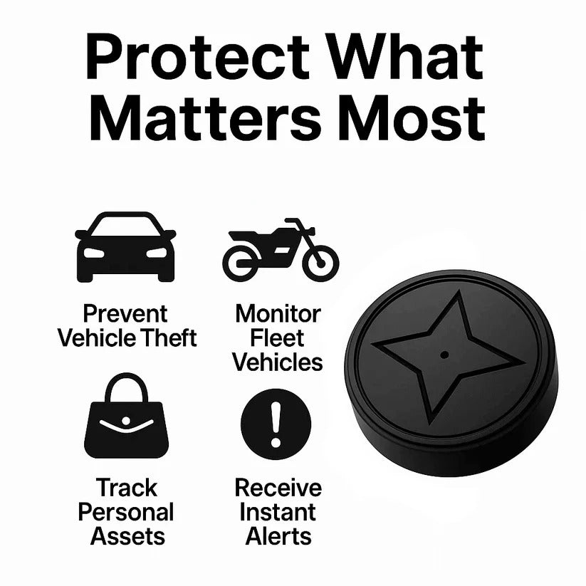 Magnetic GPS Tracker with 30-Day Battery and 4G Tracking, Water-Resistant Design