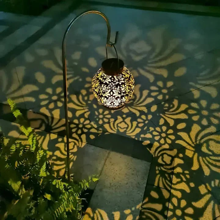 Outdoor Solar Pendant Light with Remote Control and Timer, Weatherproof LED, 118–197in Cord