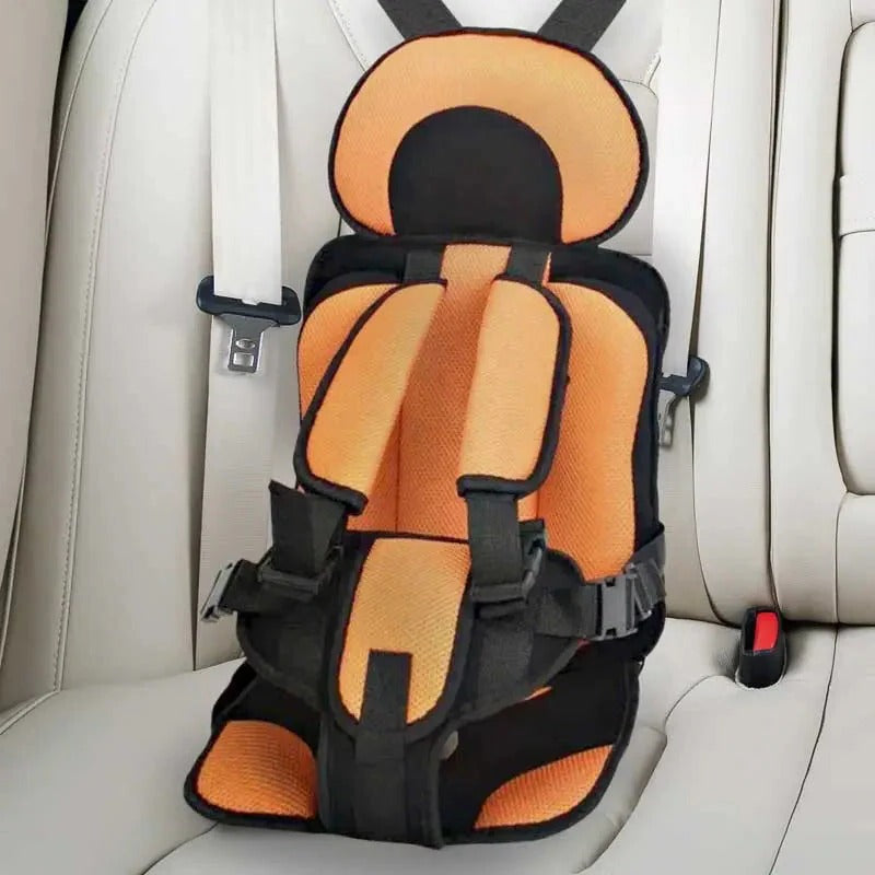 Car Seat Cushion for Kids with 5-Point Harness and Breathable Mesh, Foldable Non-Slip Base