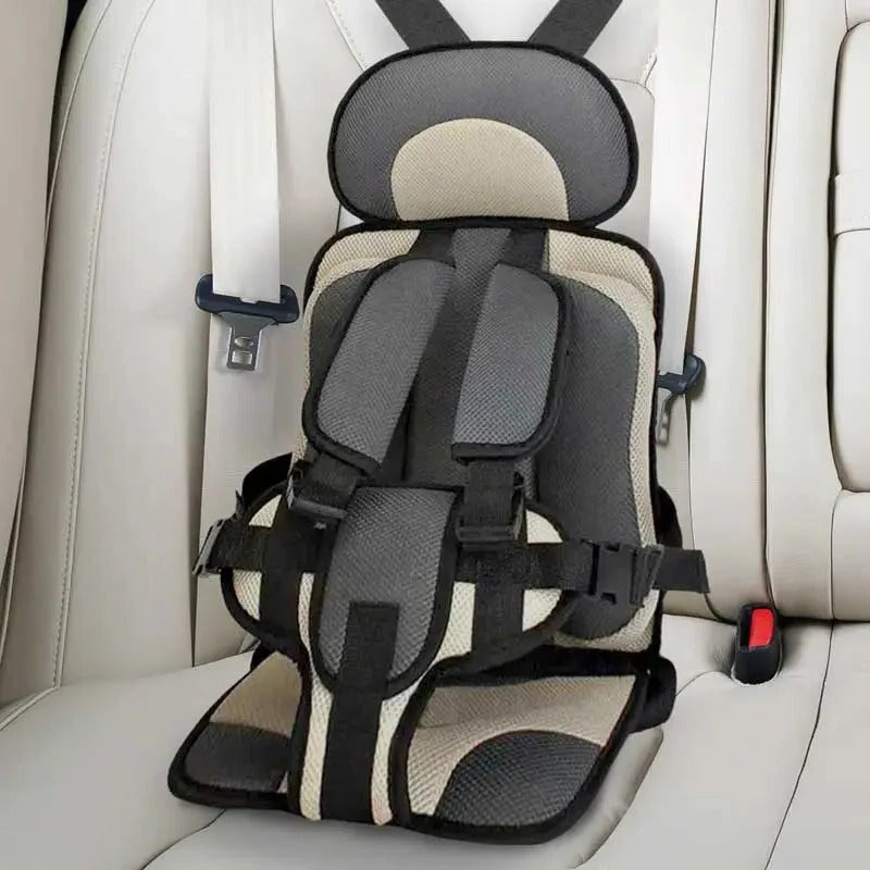 Car Seat Cushion for Kids with 5-Point Harness and Breathable Mesh, Foldable Non-Slip Base