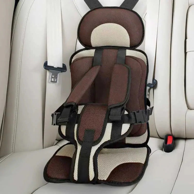 Car Seat Cushion for Kids with 5-Point Harness and Breathable Mesh, Foldable Non-Slip Base