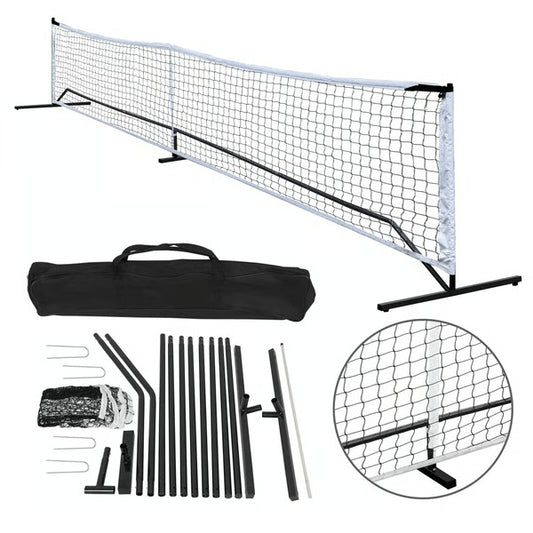 22ft Portable Pickleball and Tennis Net with Stand and Carry Bag for Outdoor Play
