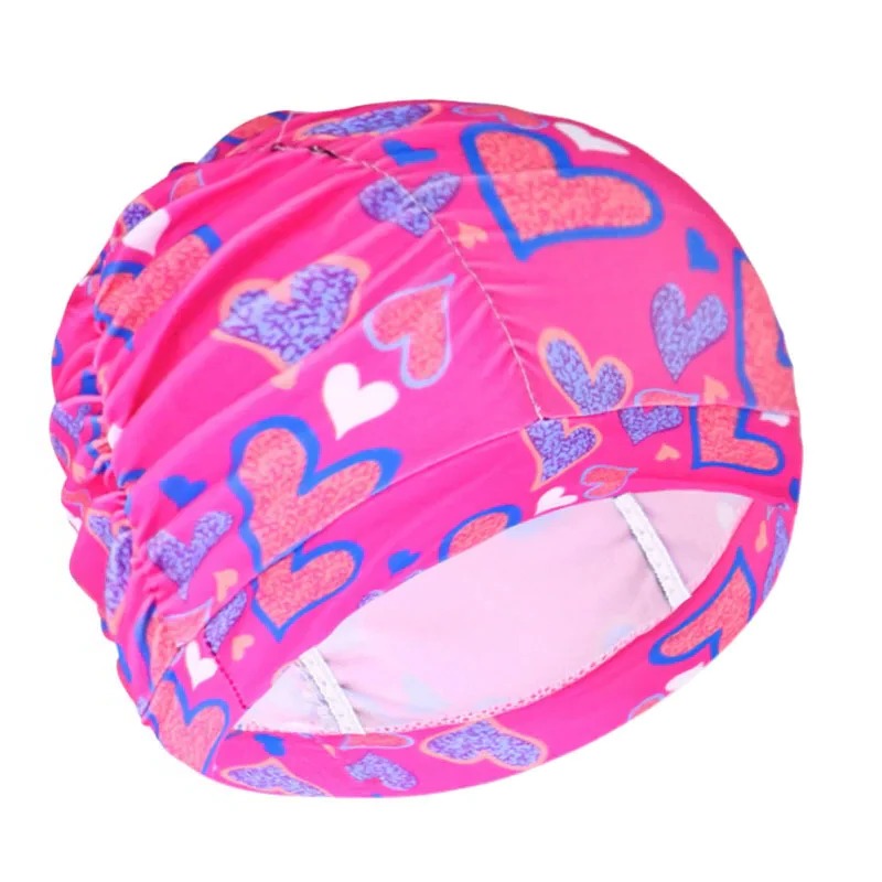 Turban Style Stretch Swimming Cap with Twist Front Design