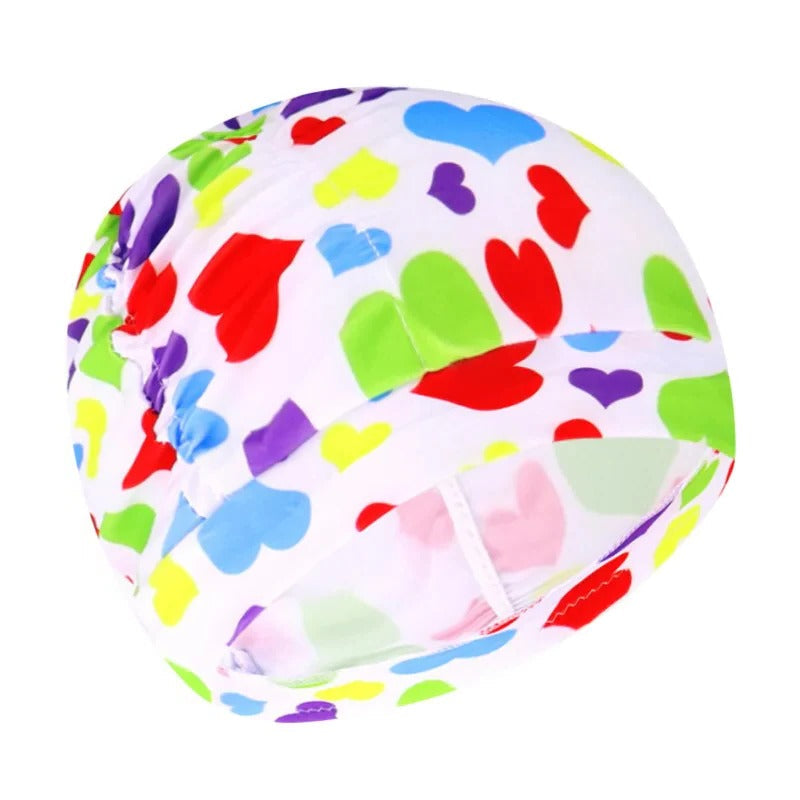 Turban Style Stretch Swimming Cap with Twist Front Design