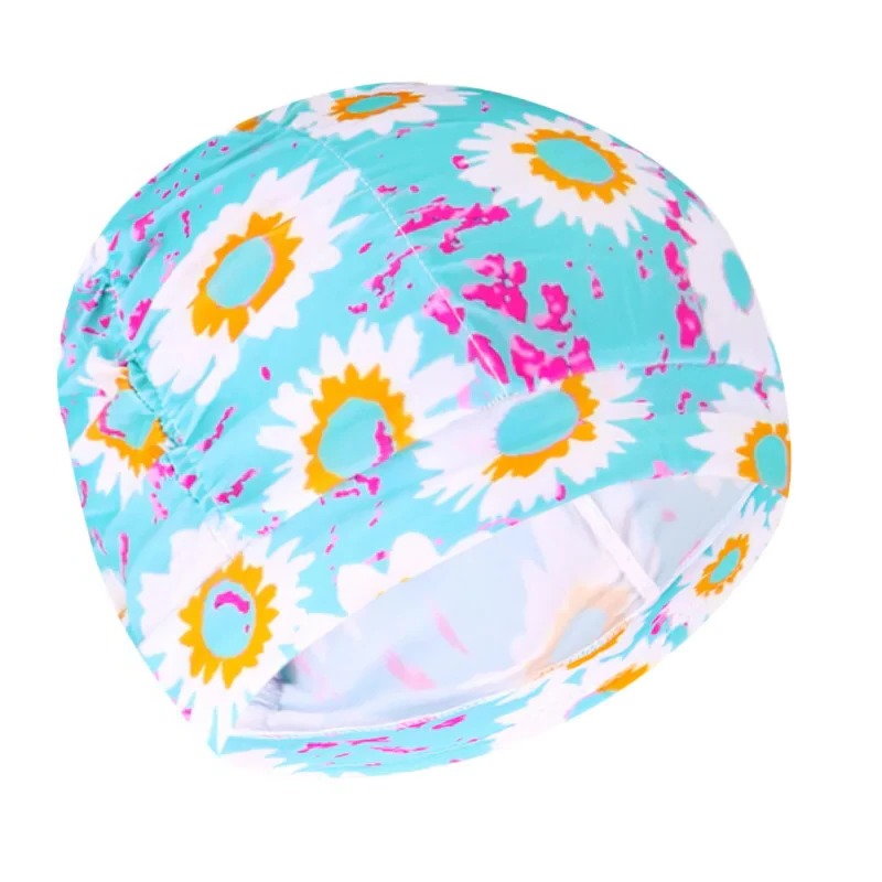 Turban Style Stretch Swimming Cap with Twist Front Design