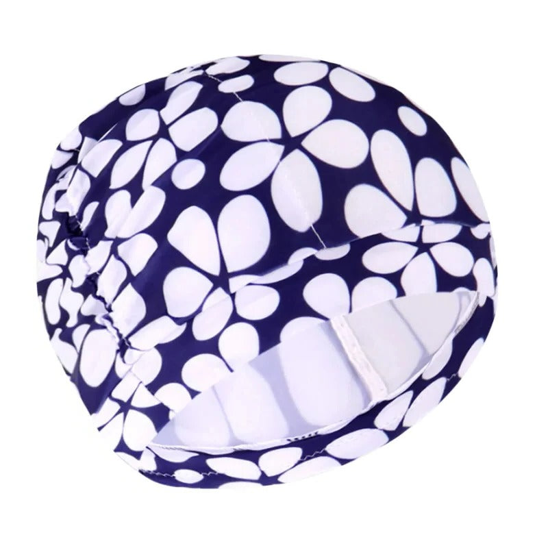 Turban Style Stretch Swimming Cap with Twist Front Design