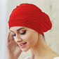 Turban Style Stretch Swimming Cap with Twist Front Design