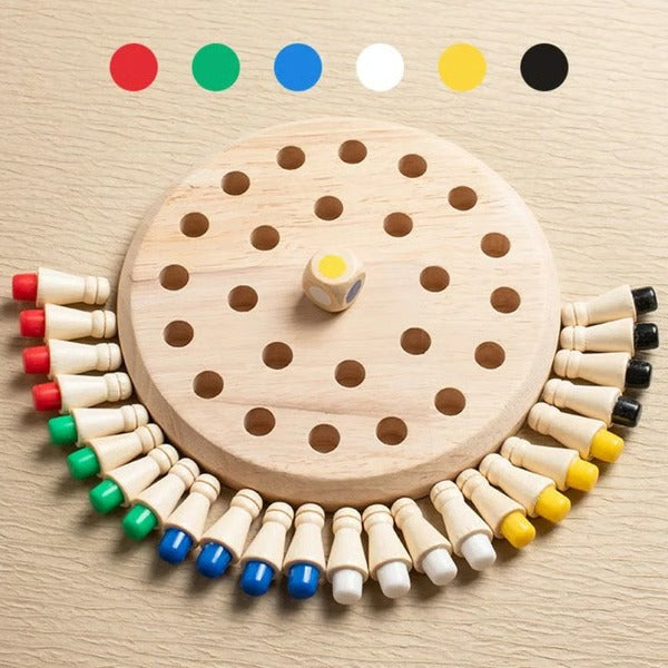 Wooden Memory Match Stick Game Montessori Educational Toy for Kids and Adults
