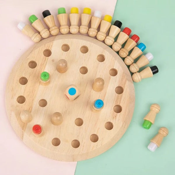 Wooden Memory Match Stick Game Montessori Educational Toy for Kids and Adults