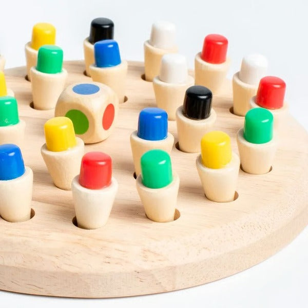 Wooden Memory Match Stick Game Montessori Educational Toy for Kids and Adults