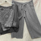 Women's Two Piece Set with Geometric Print and High Waist Wide Leg Pants