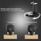 Adjustable Door Stopper with Locking Grip and Dual Mounting, Zinc Alloy