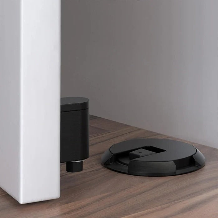 Adjustable Door Stopper with Locking Grip and Dual Mounting, Zinc Alloy