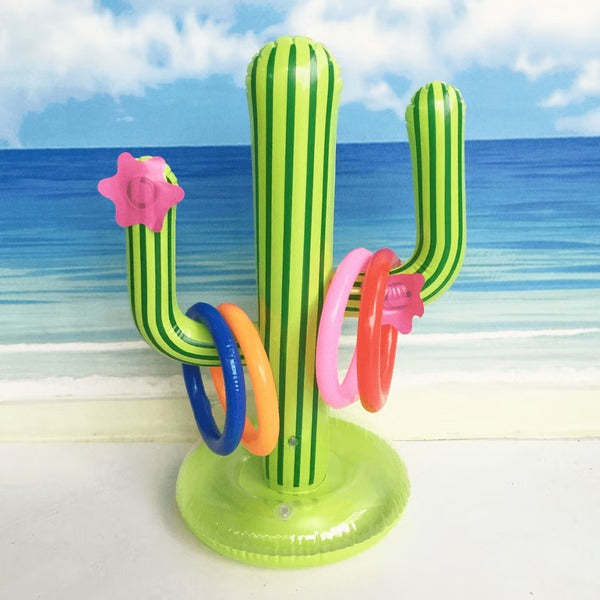 Inflatable Cactus Swimming Pool Ring Toss Game