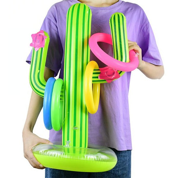 Inflatable Cactus Swimming Pool Ring Toss Game