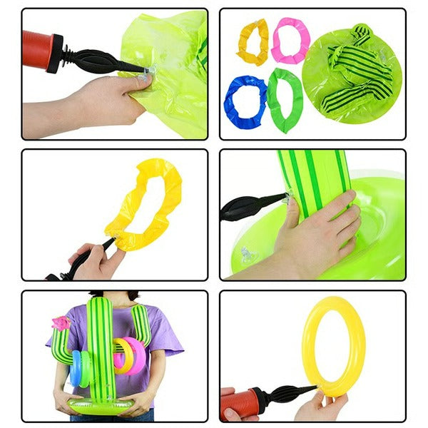 Inflatable Cactus Swimming Pool Ring Toss Game