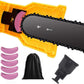 Chainsaw Chain Sharpener with Replaceable Stone and Dual Locating Pins, Fits 14-20in Bars