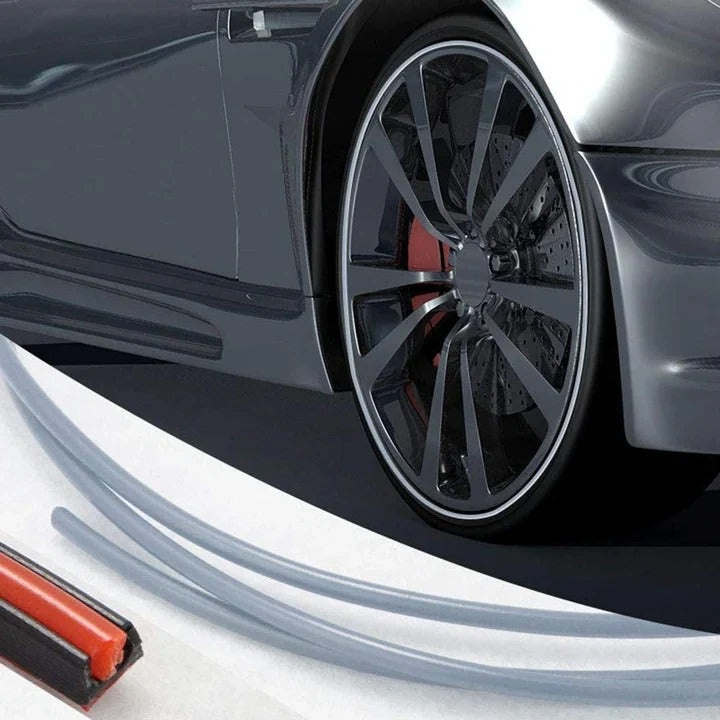 Wheel Rim Protector Strip with High-Tack Adhesive and 8-Meter Roll, Trim-to-Fit Universal