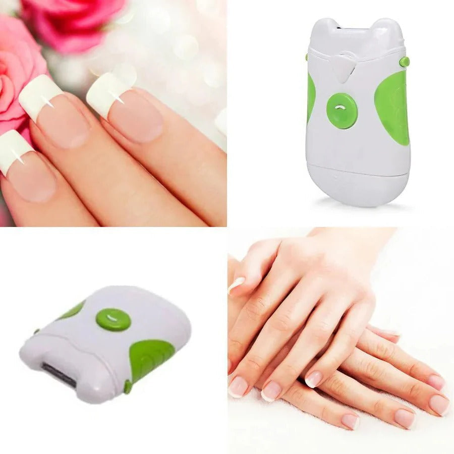 Rechargeable Electric Nail Clipper with Built-in LED Light and Rotating Blade
