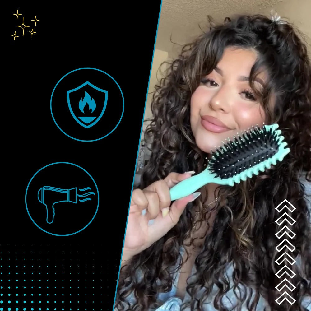 Wide Jaw Styling Brush with Heat Resistant Material and Ergonomic Grip