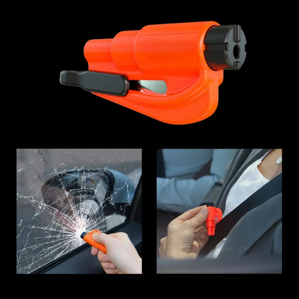 Car Emergency Escape Tool with Window Breaker and Seatbelt Cutter