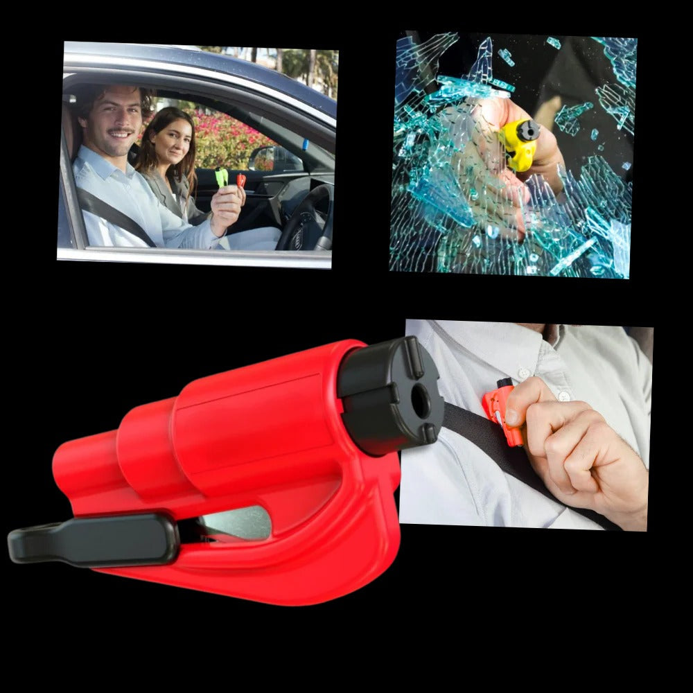 Car Emergency Escape Tool with Window Breaker and Seatbelt Cutter