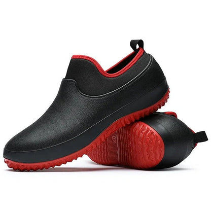Slip-On Work Shoes with Water-Resistant Upper and Non-Slip Outsole, Cushioned Insole