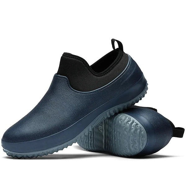 Slip-On Work Shoes with Water-Resistant Upper and Non-Slip Outsole, Cushioned Insole
