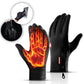 Touchscreen Winter Gloves with Zippered Wrist and Anti-Slip Palm, Fleece-Lined Neoprene