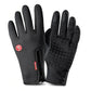 Touchscreen Winter Gloves with Zippered Wrist and Anti-Slip Palm, Fleece-Lined Neoprene