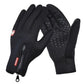 Touchscreen Winter Gloves with Zippered Wrist and Anti-Slip Palm, Fleece-Lined Neoprene