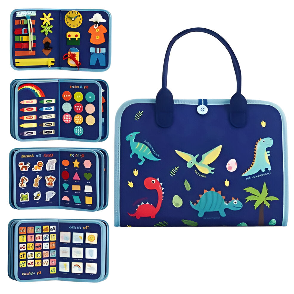 Sensory Board for Toddlers with Interactive Learning Activities and Travel Design