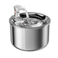 Cat Water Fountain with Stainless Steel Basin and Four-Layer Filter, Motion Sensor Option