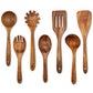 Teak Kitchen Utensil Set with Food-Safe Finish and Rounded Pan-Safe Edges, 4-Piece