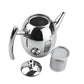 Stainless Steel Teapot with Built-In Strainer and Drip-Resistant Spout, 33oz All Vera Mart