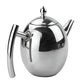 Stainless Steel Teapot with Built-In Strainer and Drip-Resistant Spout, 33oz All Vera Mart